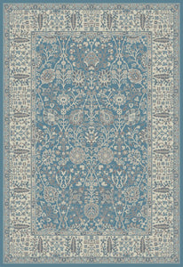 8'x10' Stratford Garden Blue Area Rug. The Stratford collection features beautiful modern gray, ivory, and blue tones that are sure to add warmth to any living space.  The yarn is made from 100% polypropylene for strength and durability.