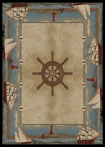8'x10' American Destination Key West Multi Area Rug. The American Destination collection features a 100% polypropylene pile and is stain resistant. The lodge designs are sure to add rustic charm to your home.