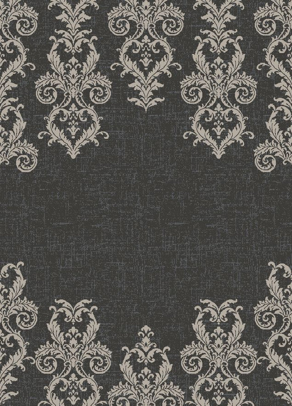 8'x10' Galleria Kingston Black Area Rug. The Galleria Collection blends gray and blue tones to offer contemporary and transitional looks.  The soft color palette and versatile designs will modernize any living space.