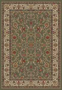 9'x13' Home Town Classic Keshan Sage Area Rug. The Hometown Collection is made of 100% polypropylene. The traditional and transitional designs make them ideal to match any décor.